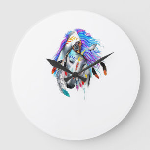 Horse Art Large Clock