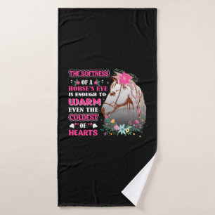 Horse Art The Softness Of A Horse's Eye Bath Towel