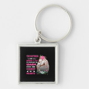 Horse Art The Softness Of A Horse's Eye Keychain