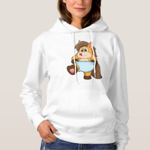 Horse as Baby with Diaper Hoodie