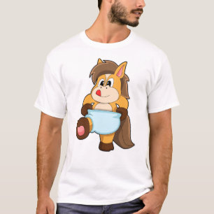 Horse as Baby with Diaper T-Shirt