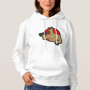 Horse as Bodybuilder with Dumbbell Hoodie