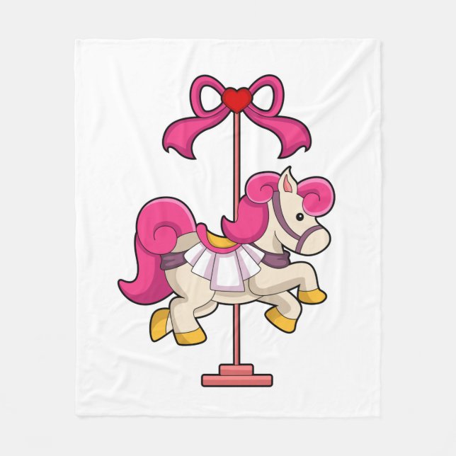 Horse as Carousel horse.PNG Fleece Blanket (Front)