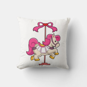 Horse as Carousel horse.PNG Throw Pillow