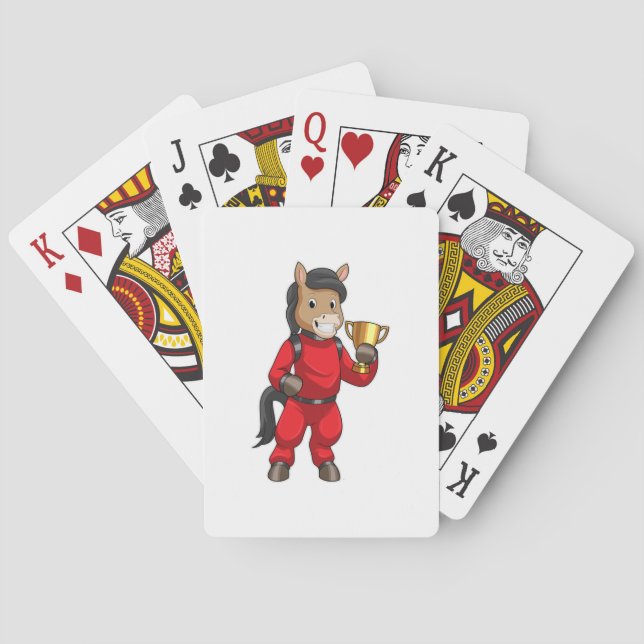 Horse as Champion with Trophy Playing Cards (Back)