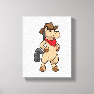 Horse as Cowboy Canvas Print