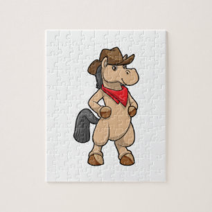 Horse as Cowboy Jigsaw Puzzle