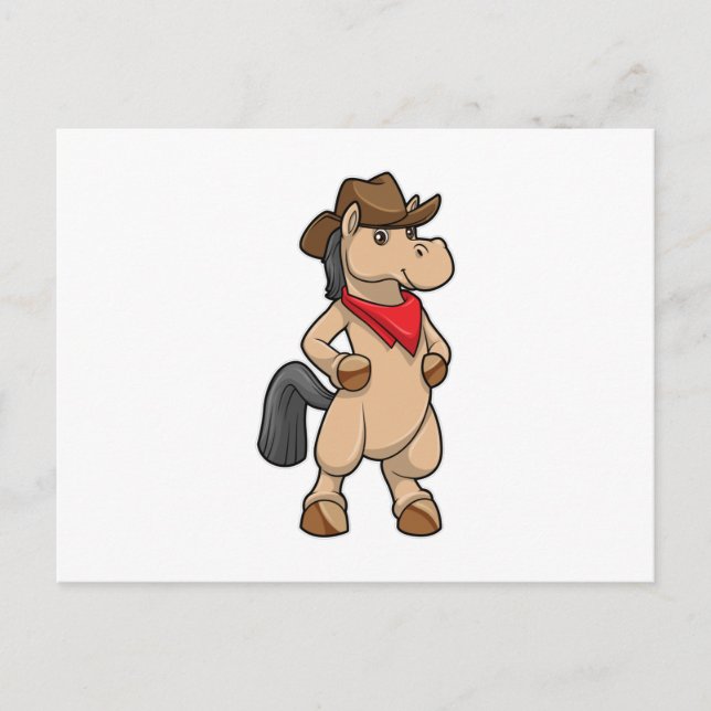 Horse as Cowboy Postcard (Front)