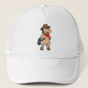 Horse as Cowboy Trucker Hat