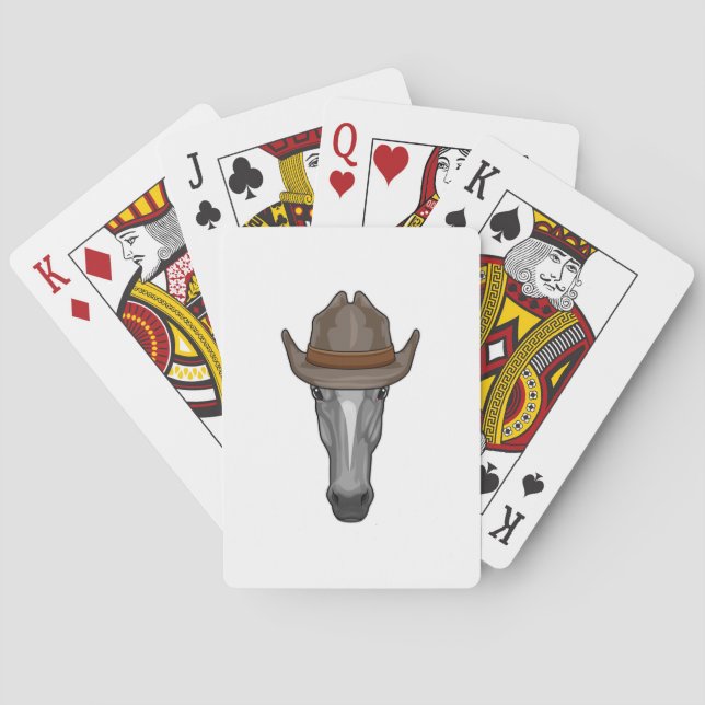 Horse as Cowboy with Hat Playing Cards (Back)