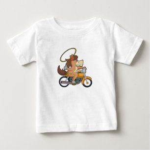 Horse as Cowboy with Lasso & Motorcycle Baby T-Shirt