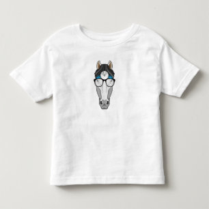 Horse as Doctor with Glasses Toddler T-shirt