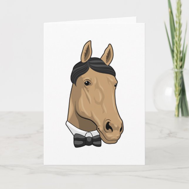 Horse as Gentleman with Bow tie Card (Front)