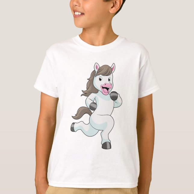 Horse as Runner at Running T-Shirt (Front)