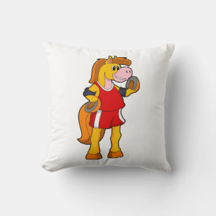 Horse as Runner Throw Pillow