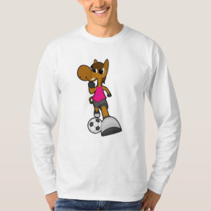 Horse as Soccer player with Soccer ball T-Shirt