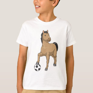 Horse as Soccer player with Soccer T-Shirt