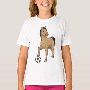 Horse as Soccer player with Soccer T-Shirt