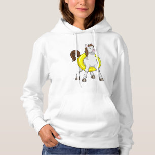 Horse as Swimmer with Lifebouy Hoodie