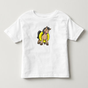 Horse at Beach with Swim ring Toddler T-shirt