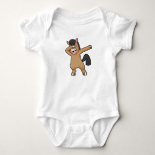 Horse at Hip Hop Dance Dab Baby Bodysuit