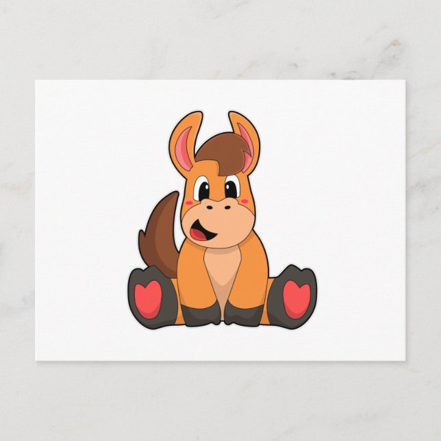 Horse at Sitting Postcard (Front)