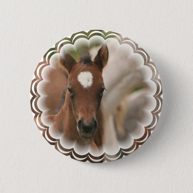Horse Baby Round Button (Front)