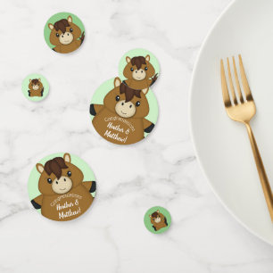 Horse Baby Shower Green Confetti
