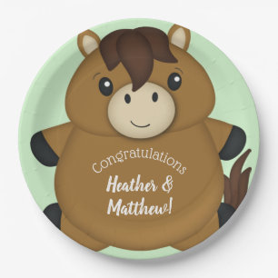 Horse Baby Shower Paper Plate