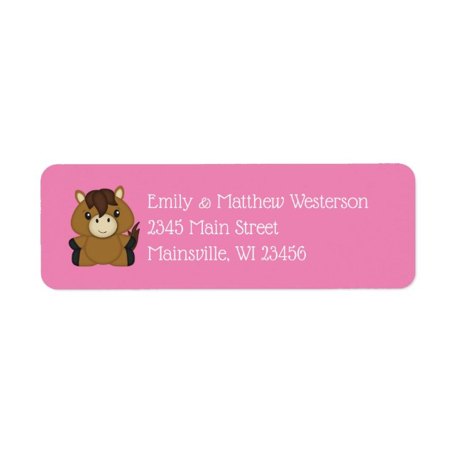 Horse Baby Shower Pink Girl (Front)