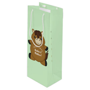 Horse Baby Shower Wine Gift Bag