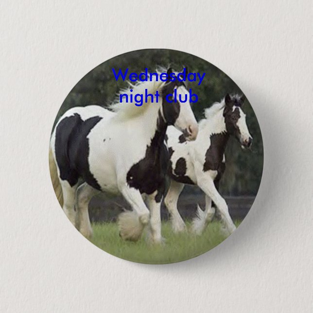 Horse badge 2 inch round button (Front)