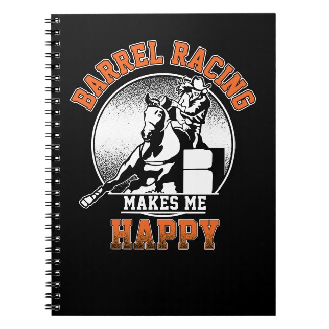 Horse Barrel Racing Rodeo Horse Racer Riding 1 hor Notebook (Front)