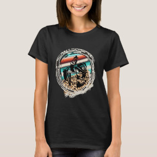 Horse Barrel Racing Serape Leopard T-Shirt