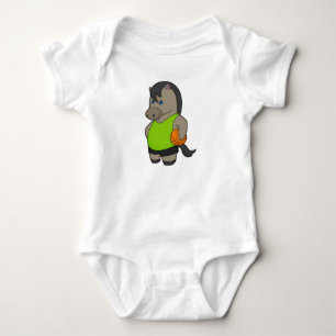 Horse Basketball player Basketball Baby Bodysuit
