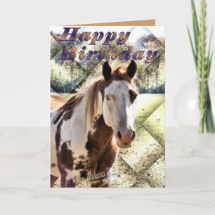 Horse Bday Card-customize Card