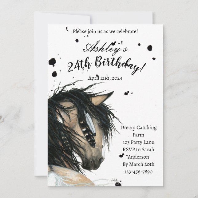 Horse Birthday Card by Amylyn Bihrle (Front)