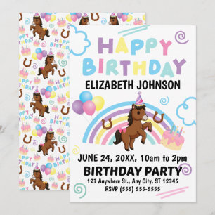 Horse Birthday Invitation