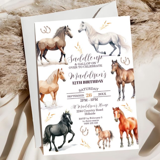 Horse Birthday Invitation Horse Party Saddle up (HORSE BIRTHDAY INVITATION Editable Horse Party Invitation Instant Download Saddle Up Horse Birthday)