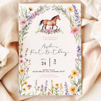 Horse Birthday Invitation Modèle, Editable Gallop
