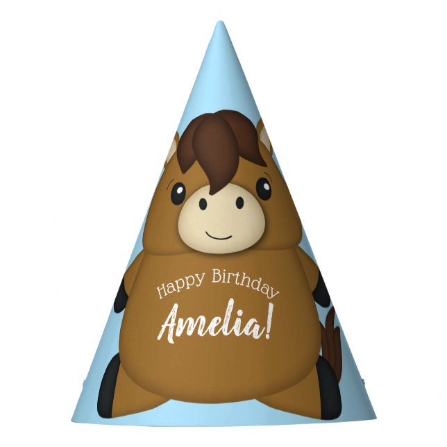 Horse Birthday Party Hat (Front)