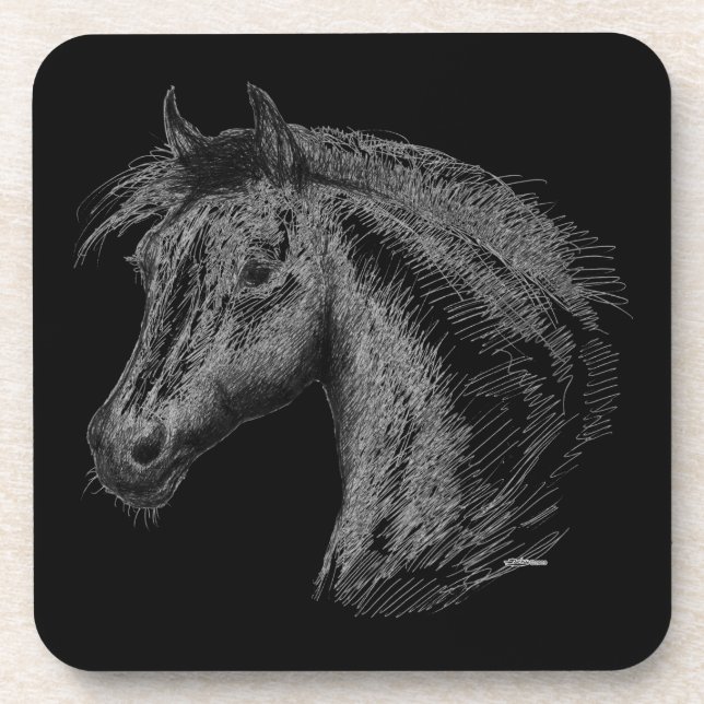 Horse:  Black Coaster (Front)