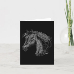 Horse: Black Holiday Card