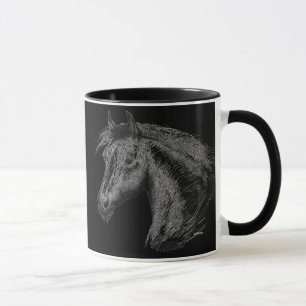 Horse:  Black Mug