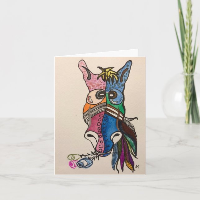 Horse - Blank Greeting Card (Front)