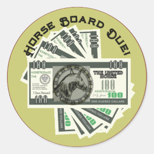 horse board due horse $ classic round sticker
