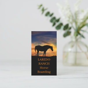 Horse Boarding Ranch Business Cards