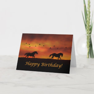 Horse Bonne Carte d'Anniversaire