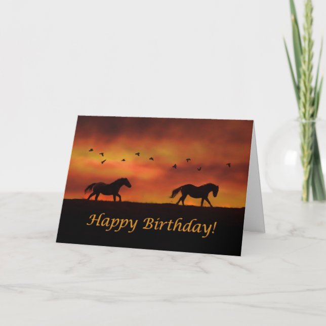 Horse Bonne Carte d'Anniversaire (Devant)