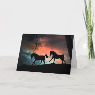 Horse Bonne Carte d'Anniversaire